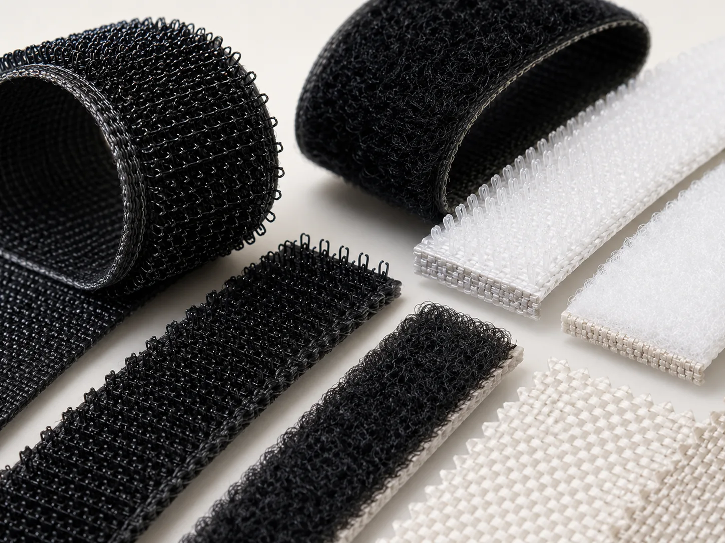 Macro View of Nylon Hook and Loop Microstructure Showing Manufacturing Performance Differences