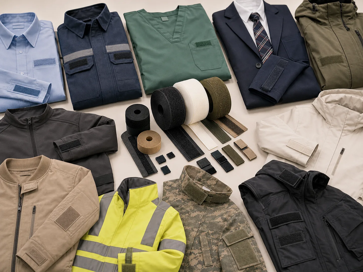 Industrial Applications of Hook and Loop Fasteners in Apparel, Uniforms and Textile Manufacturing