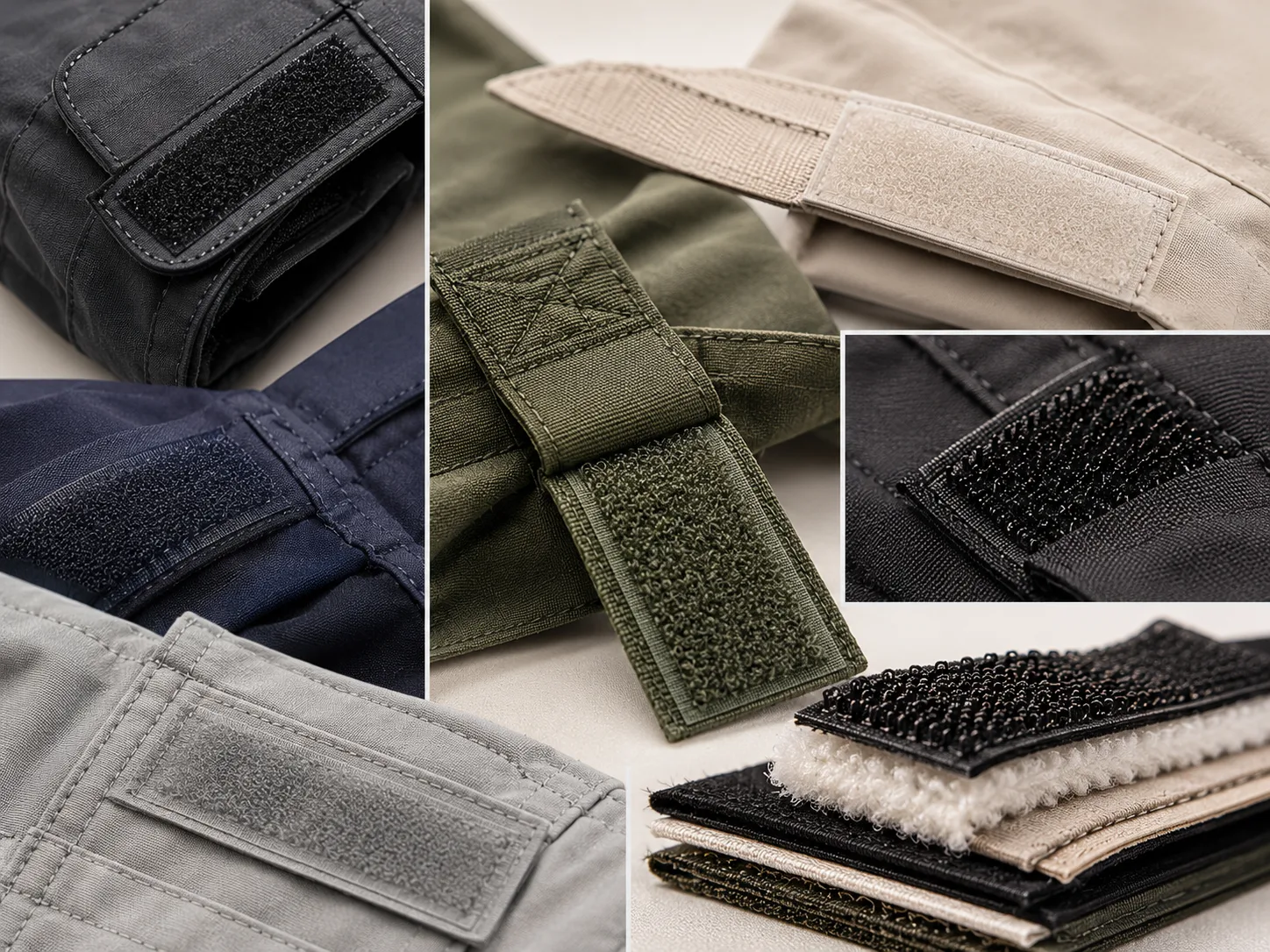 Macro View of Hook and Loop Fastener Construction for Apparel and Garment Applications