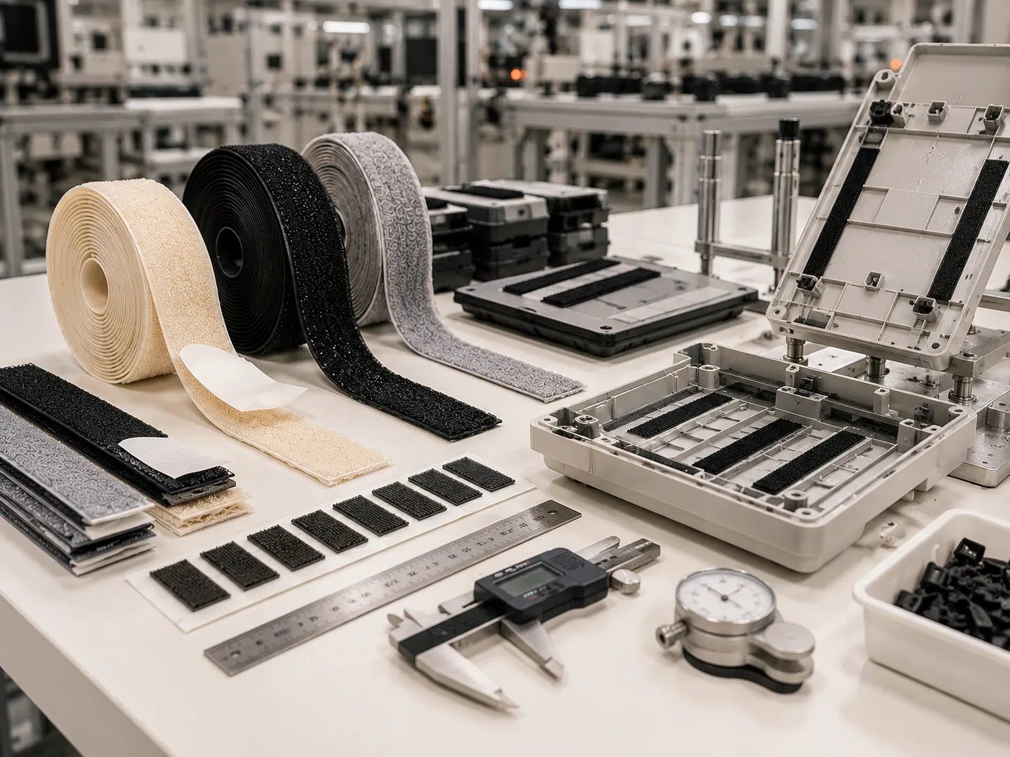 Fast Assembly Using Adhesive Hook and Loop Tape on Manufacturing Production Lines