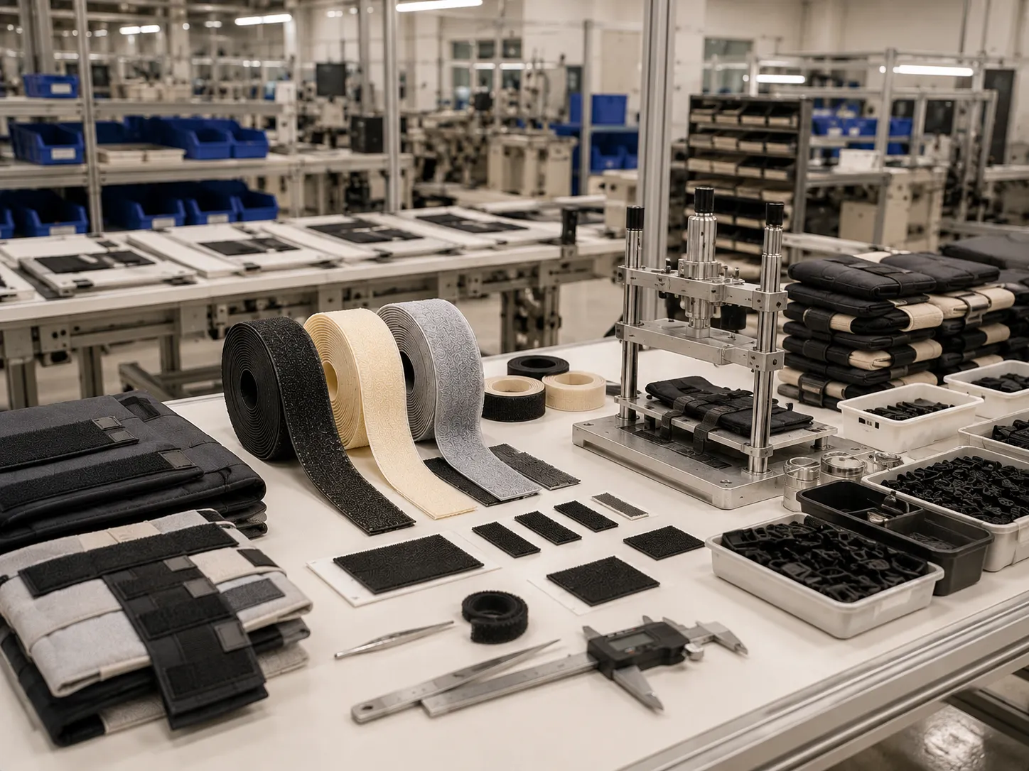 Lean Manufacturing Workstation Integrating Adhesive Hook and Loop Fastening Solutions