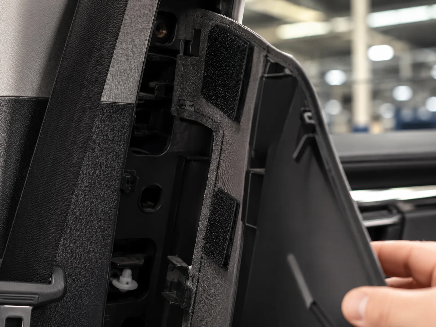 Bondix adhesive hook and loop tape used in automotive interiors