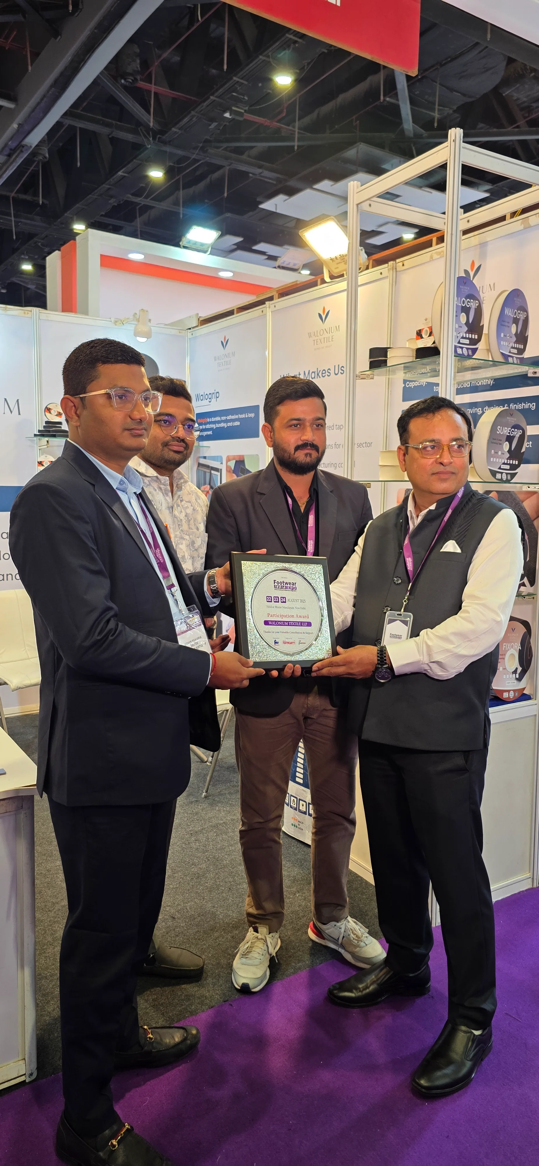 Walonium Textile booth at Techtextil India