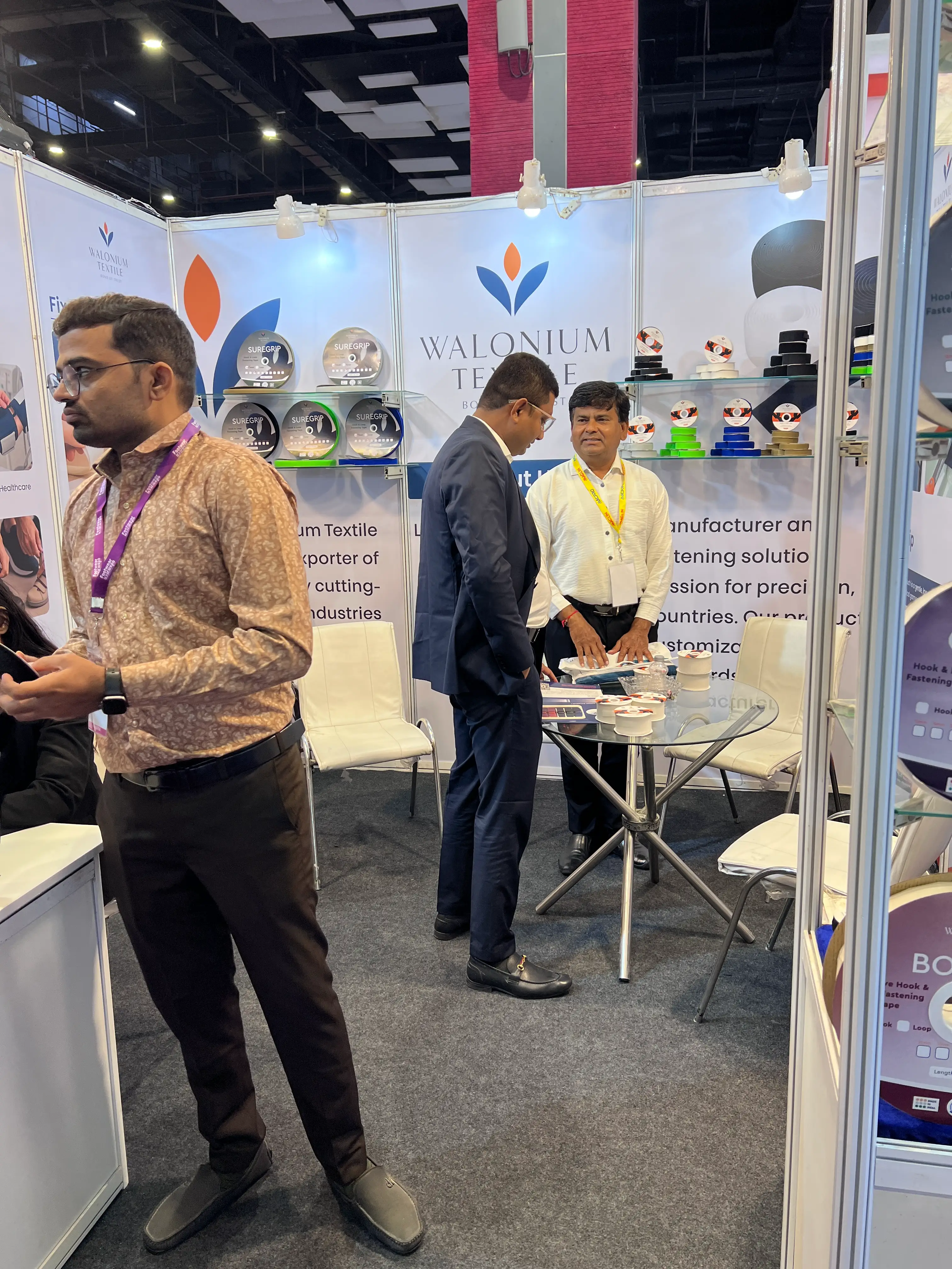 Technical product demonstration at Footwear India Expo
