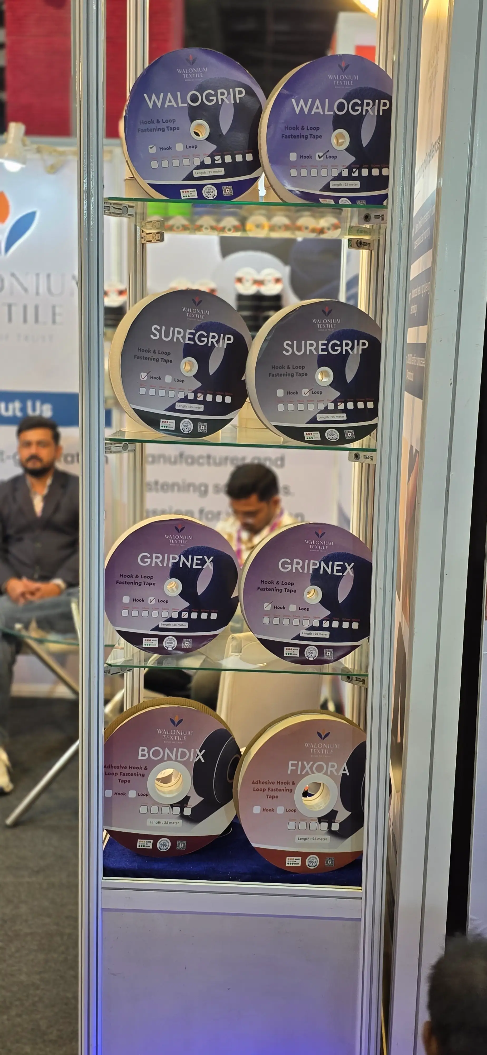 Exhibition visitors at Walonium Textile booth