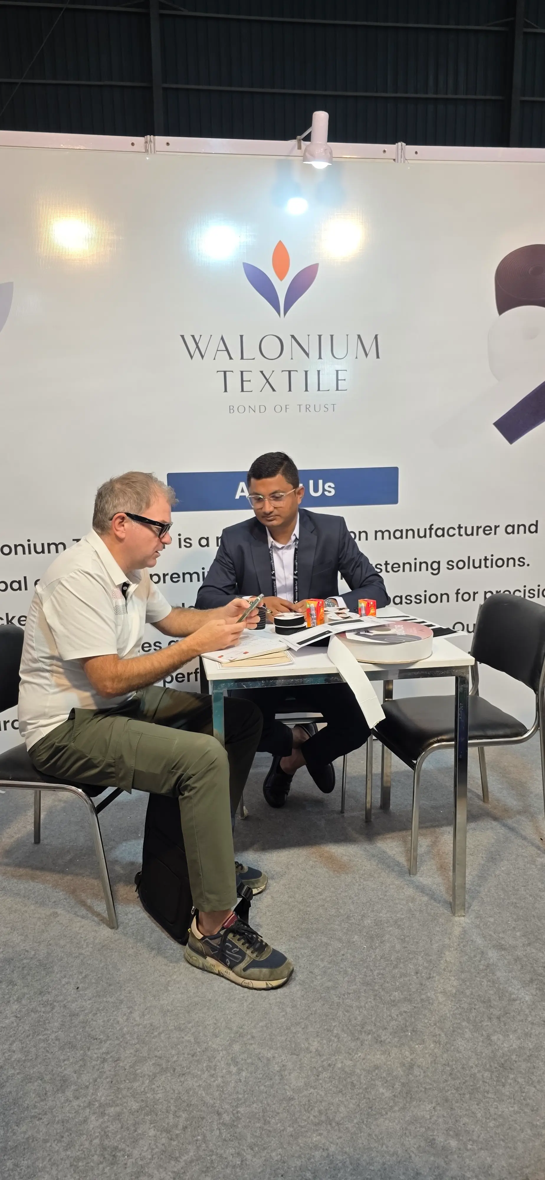 Walonium Textile booth at Techtextil India 2025