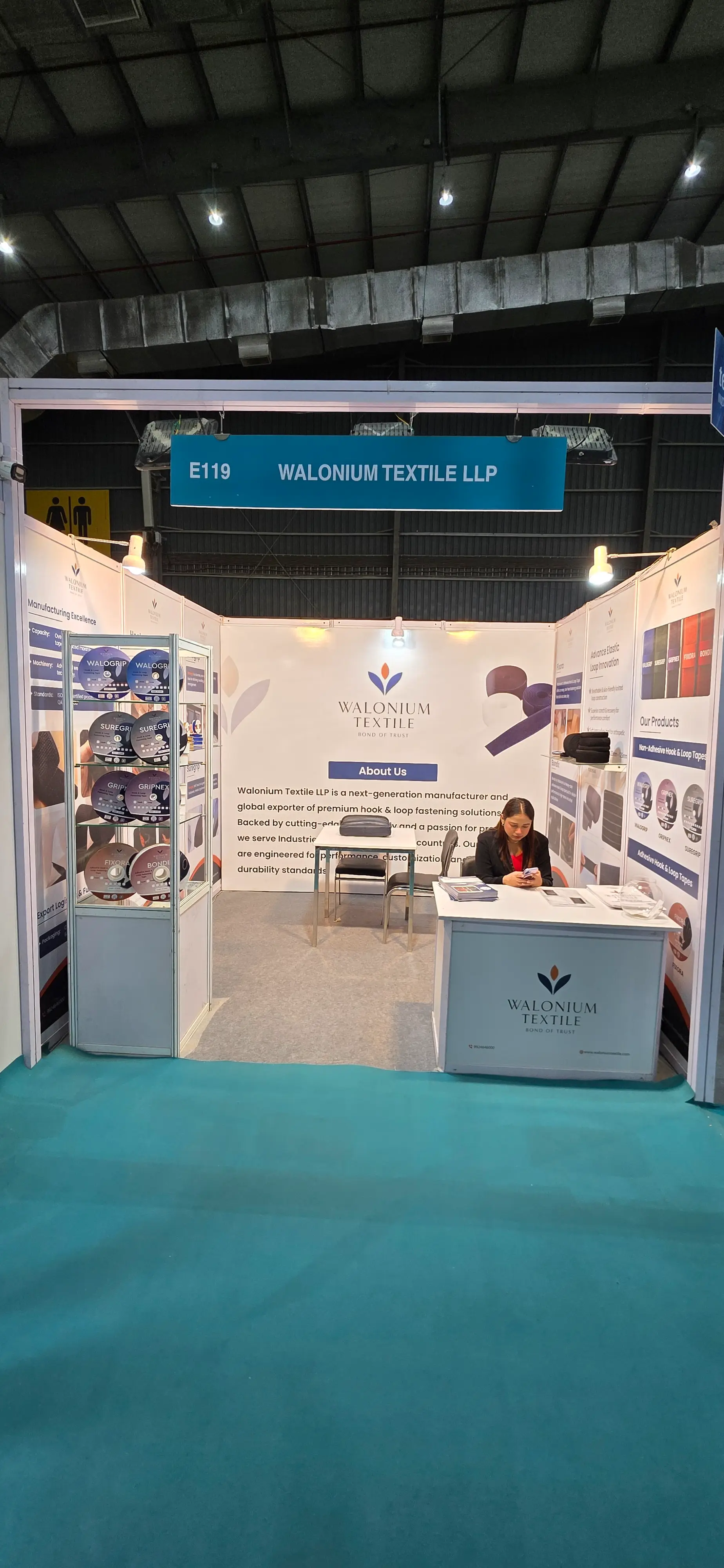 Walonium Textile representatives at Techtextil India