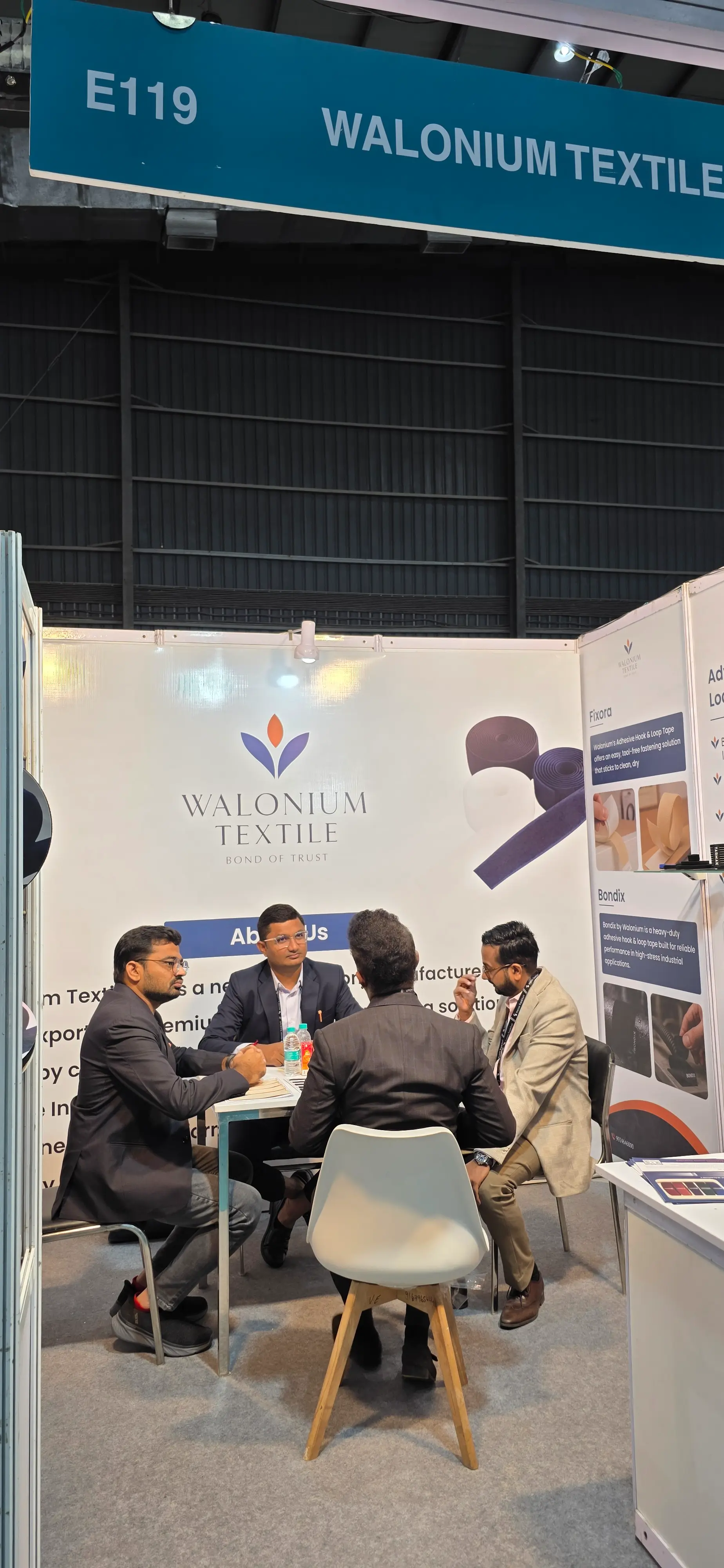 Export buyer meeting at Walonium exhibition stand