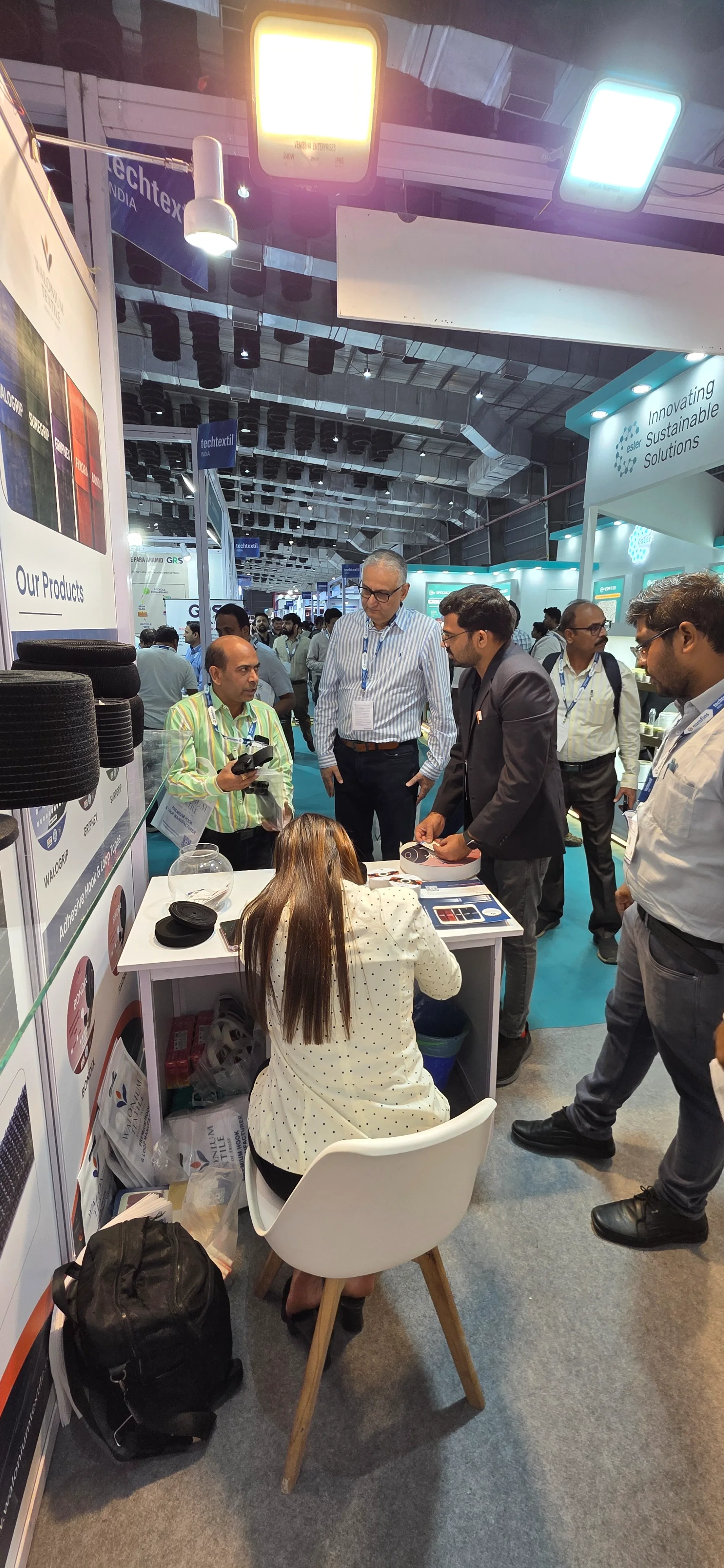 Walonium Textile booth at Footwear India Expo