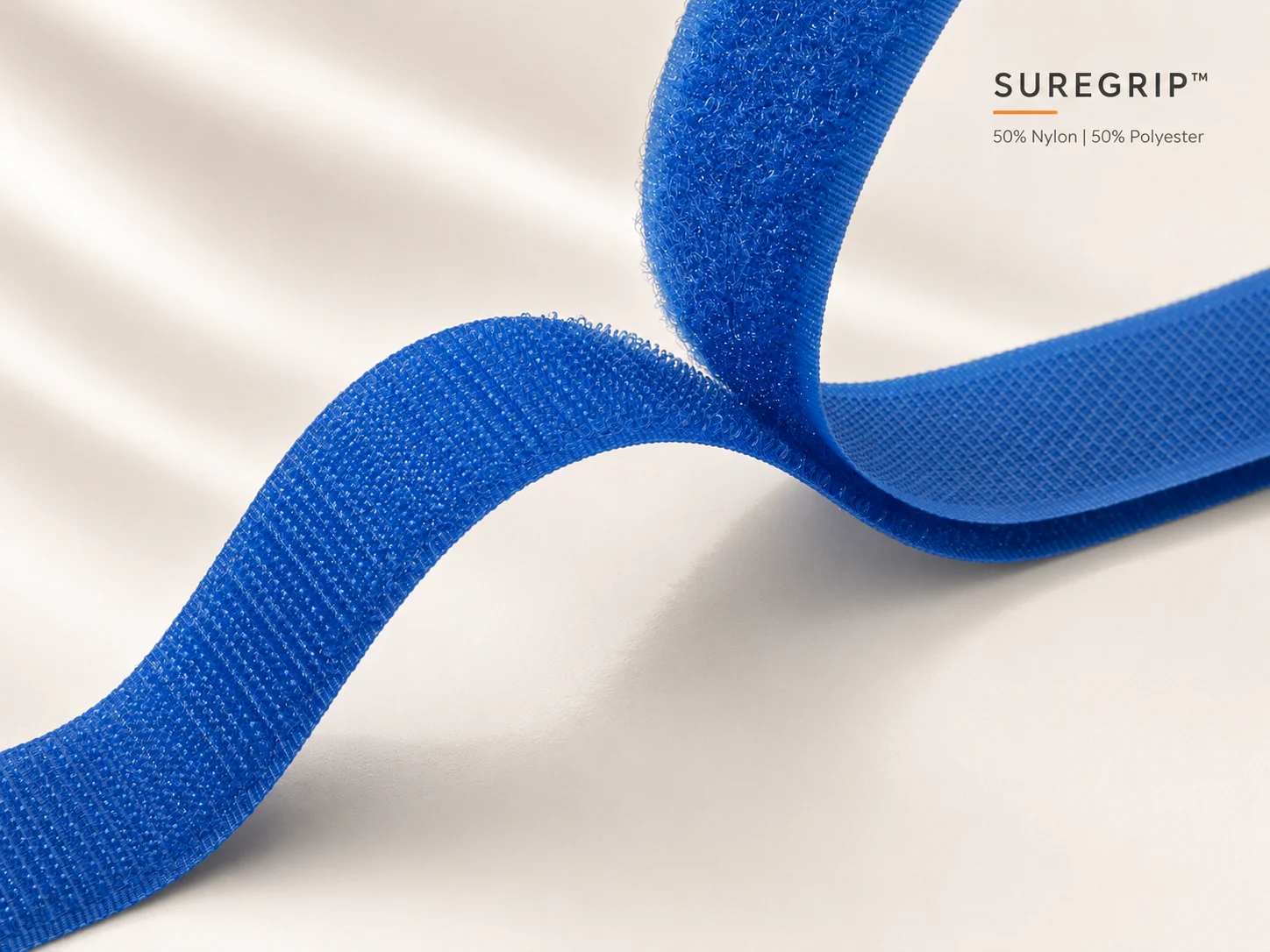 Suregrip balanced nylon polyester hook and loop tape for apparel