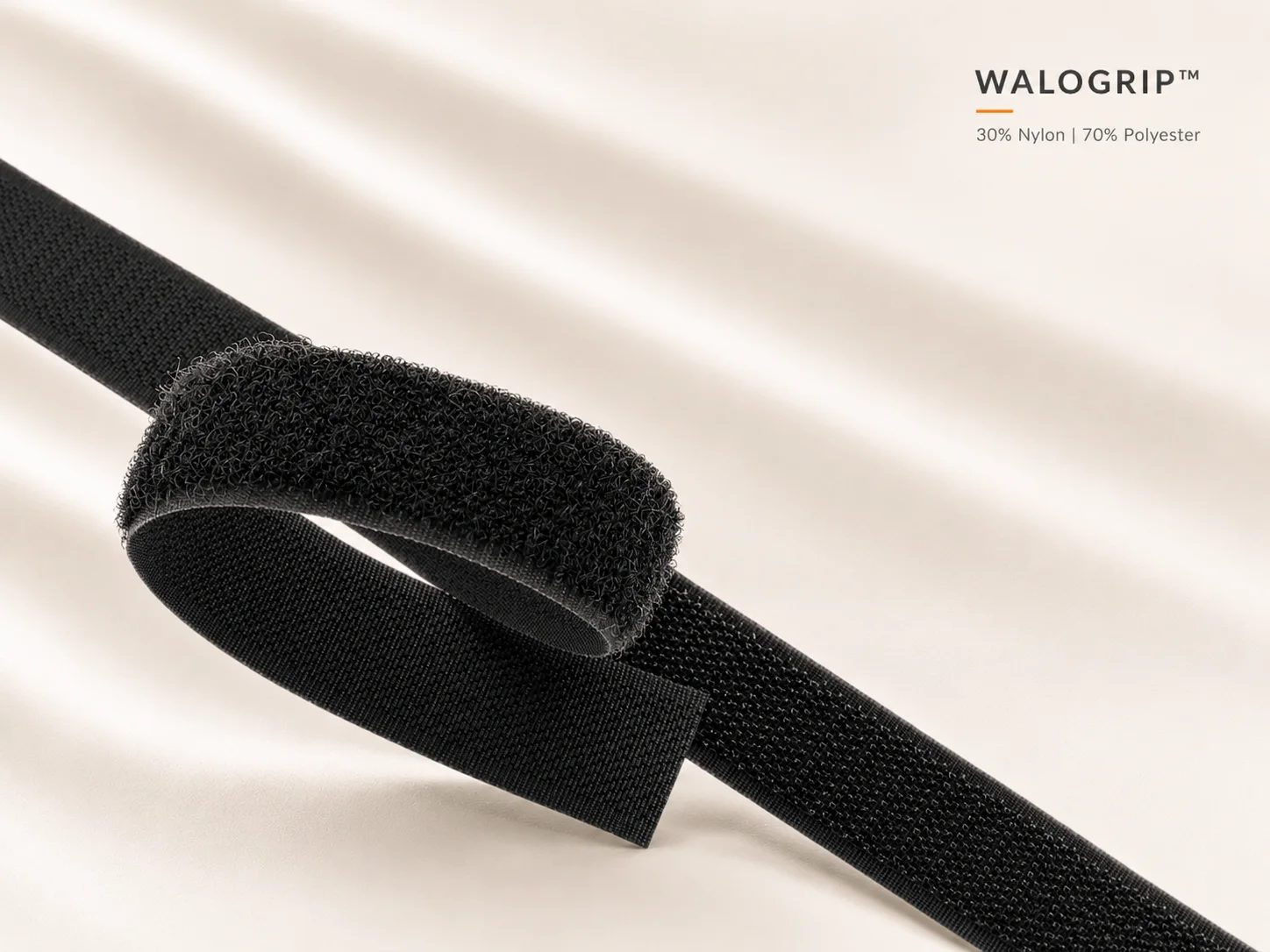 Walogrip polyester-rich hook and loop tape for cost-sensitive apparel lines