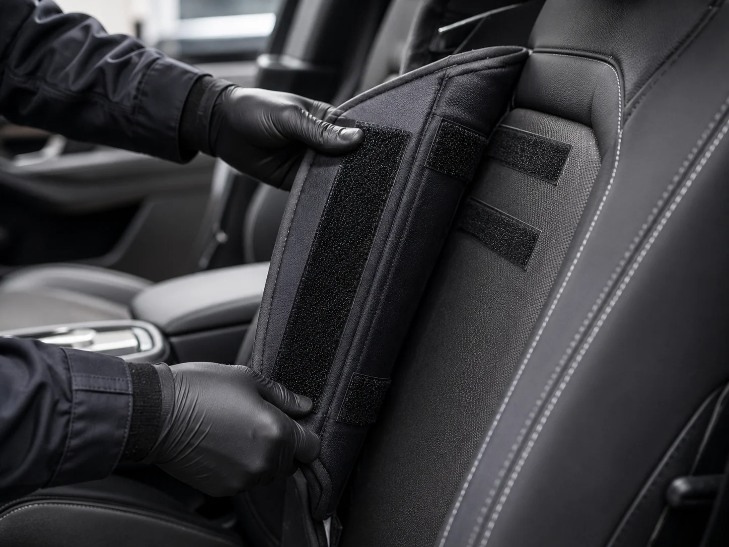 Automotive interior hook and loop fastening solutions for seat covers, trim components and vehicle accessories