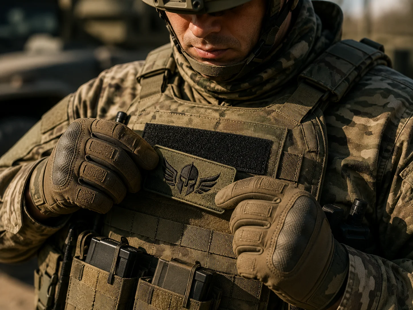 Military and tactical hook and loop fastening solutions for uniforms, vests and field equipment