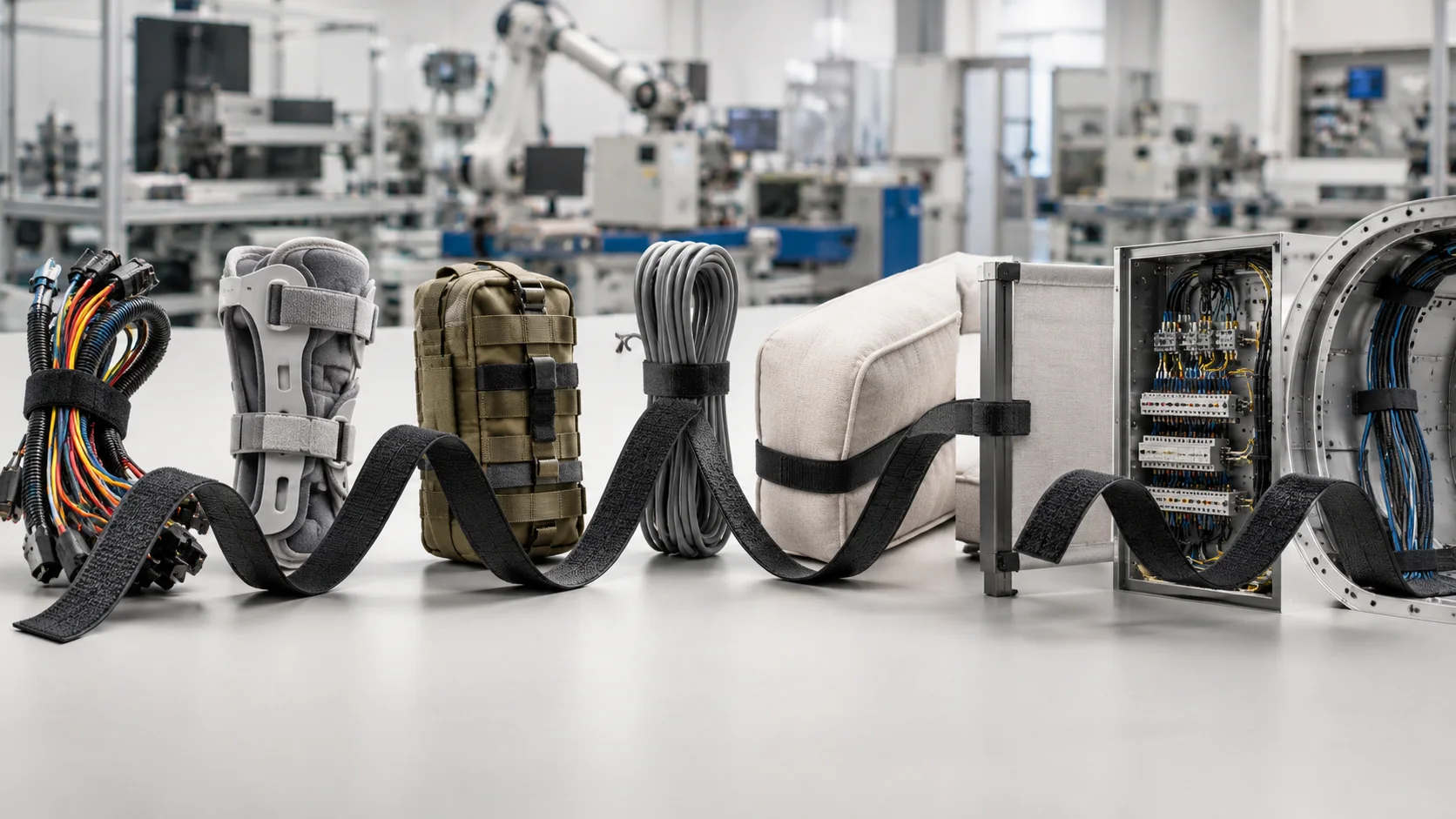 Hook and loop fastening solutions used across industrial and commercial applications.