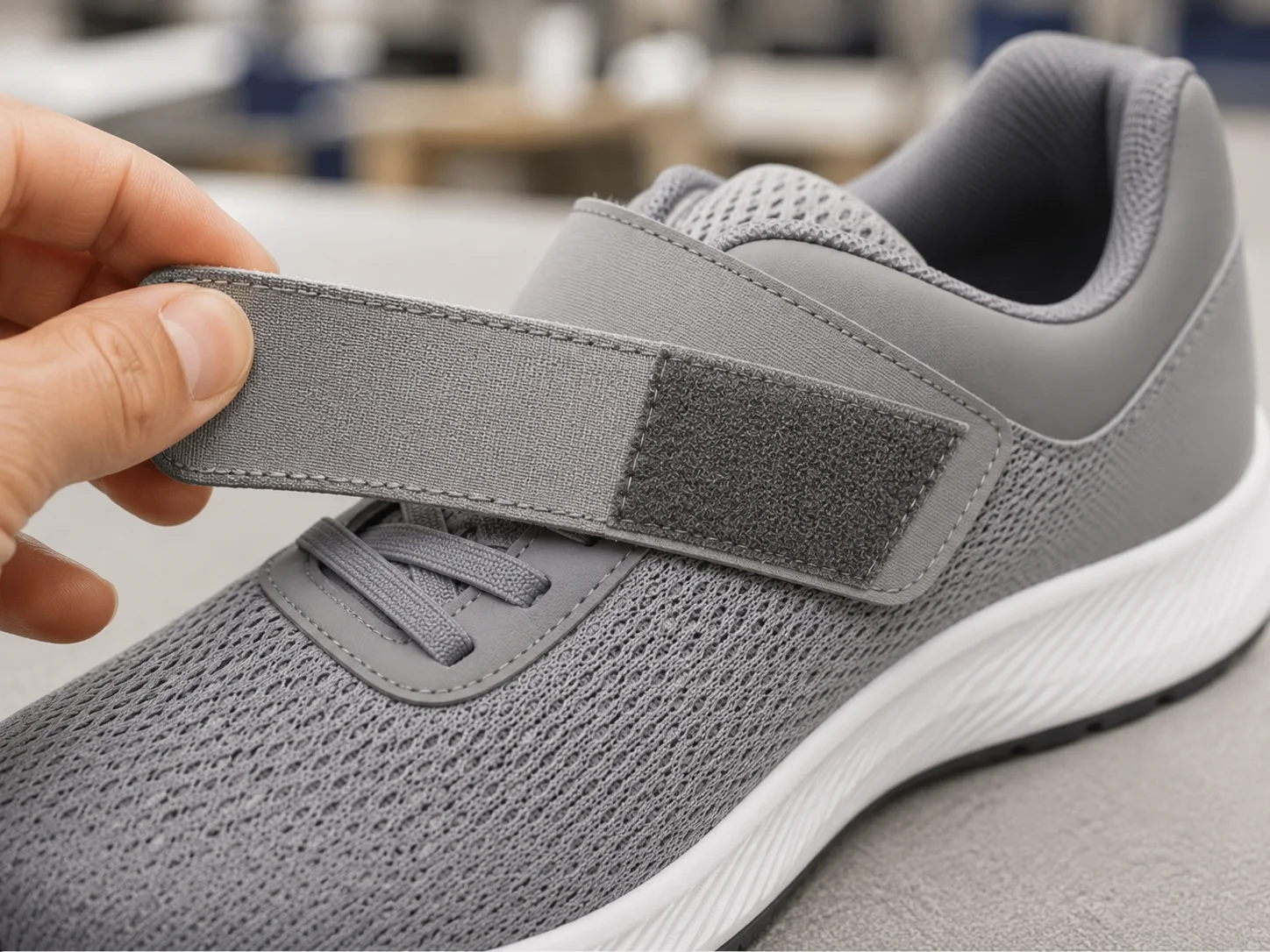 Suregrip hook and loop tape used on footwear straps and closures